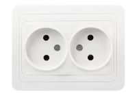 SmartBuy "Марс" розетка 2-мест. без заземл. 10А белая, с/у SBE-02w-10-S2-N