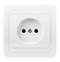 SmartBuy "Марс" розетка 1-мест. без заземл. белая с/у SBE-02w-10-S1-N
