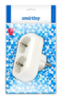 SmartBuy разветвитель с/з плоский белый арт.SBE-16-A02-2z